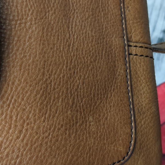 FOSSIL MADDOX Brown Leather SILVER TONE HARDWARE MINI CROSSBODY - Picture 11 of 11